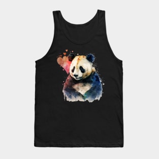 A nice Panda with red heart Tank Top